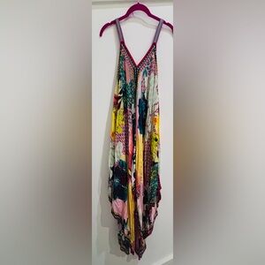 Bhanuni by Jyoti Vibrant Floral Maxi Scarf Halter Dress